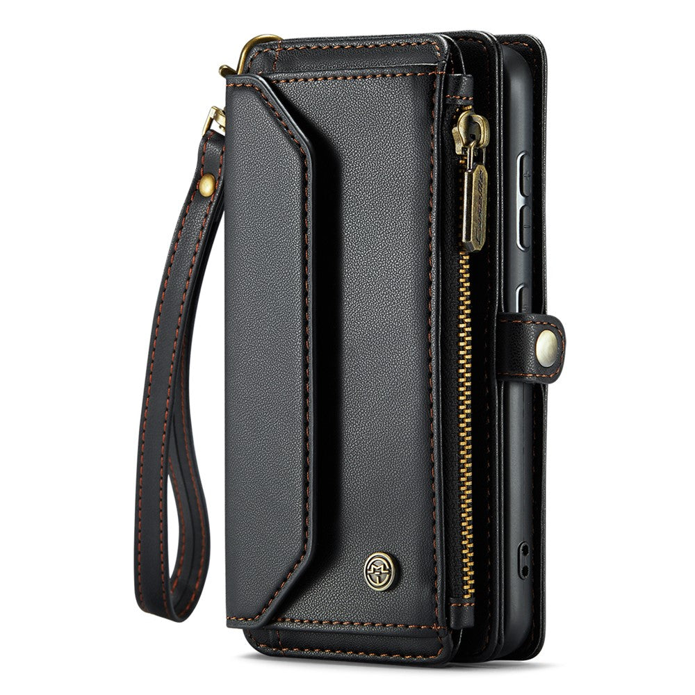 For Samsung Galaxy S20 4G / S20 5G Leather Case CASEME C36 Zipper Multiple Card Slots Phone Cover with Straps