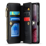 For Samsung Galaxy S20 4G / S20 5G Leather Case CASEME C36 Zipper Multiple Card Slots Phone Cover with Straps