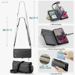 For Samsung Galaxy S20 4G / S20 5G Leather Case CASEME C36 Zipper Multiple Card Slots Phone Cover with Straps