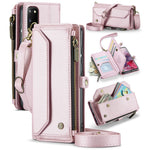 For Samsung Galaxy S20 4G / S20 5G Leather Case CASEME C36 Zipper Multiple Card Slots Phone Cover with Straps