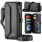 For Samsung Galaxy A51 4G SM-A515 Leather Case CASEME C36 Zipper Multiple Card Slots Phone Cover with Straps