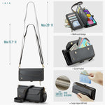For Samsung Galaxy A51 4G SM-A515 Leather Case CASEME C36 Zipper Multiple Card Slots Phone Cover with Straps
