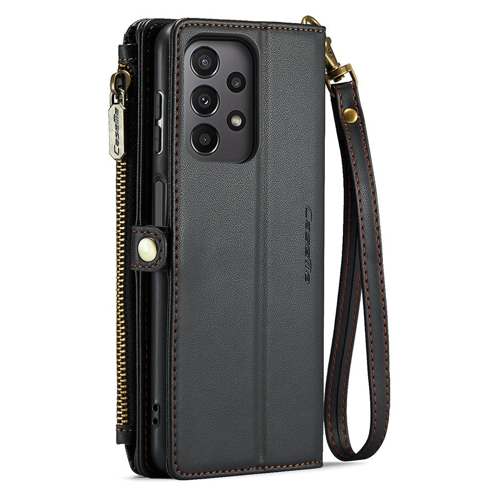 Samsung Galaxy A23 4G / A23 5G (Global) Läderfodral CASEME C36 Dragkedja Flera Kortfack mobilskal med Remmar