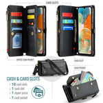 Samsung Galaxy A23 4G / A23 5G (Global) Läderfodral CASEME C36 Dragkedja Flera Kortfack mobilskal med Remmar