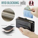 For iPhone 13 Pro Max Leather Case CASEME C36 Zipper Multiple Card Slots Phone Cover with Straps