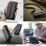 For iPhone 13 Pro Max Leather Case CASEME C36 Zipper Multiple Card Slots Phone Cover with Straps