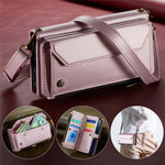 For iPhone 12 mini Leather Case CASEME C36 Zipper Multiple Card Slots Phone Cover with Straps
