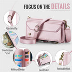 For iPhone 12 mini Leather Case CASEME C36 Zipper Multiple Card Slots Phone Cover with Straps