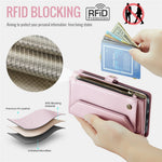 For iPhone 12 mini Leather Case CASEME C36 Zipper Multiple Card Slots Phone Cover with Straps