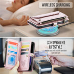 For iPhone XS Max Leather Case CASEME C36 Zipper Multiple Card Slots Phone Cover with Straps