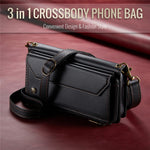 For iPhone 11 Leather Case CASEME C36 Zipper Multiple Card Slots Phone Cover with Straps