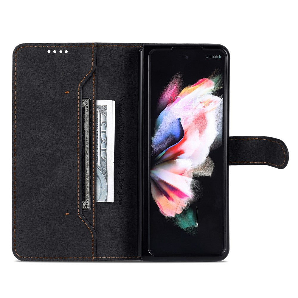 AZNS til Samsung Galaxy Z Fold6 5G Etui Læder Telefoncover med Pungstativ