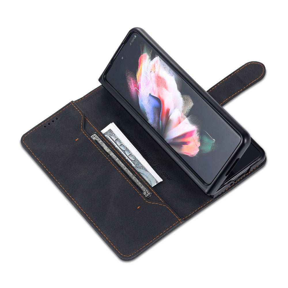 AZNS til Samsung Galaxy Z Fold6 5G Etui Læder Telefoncover med Pungstativ