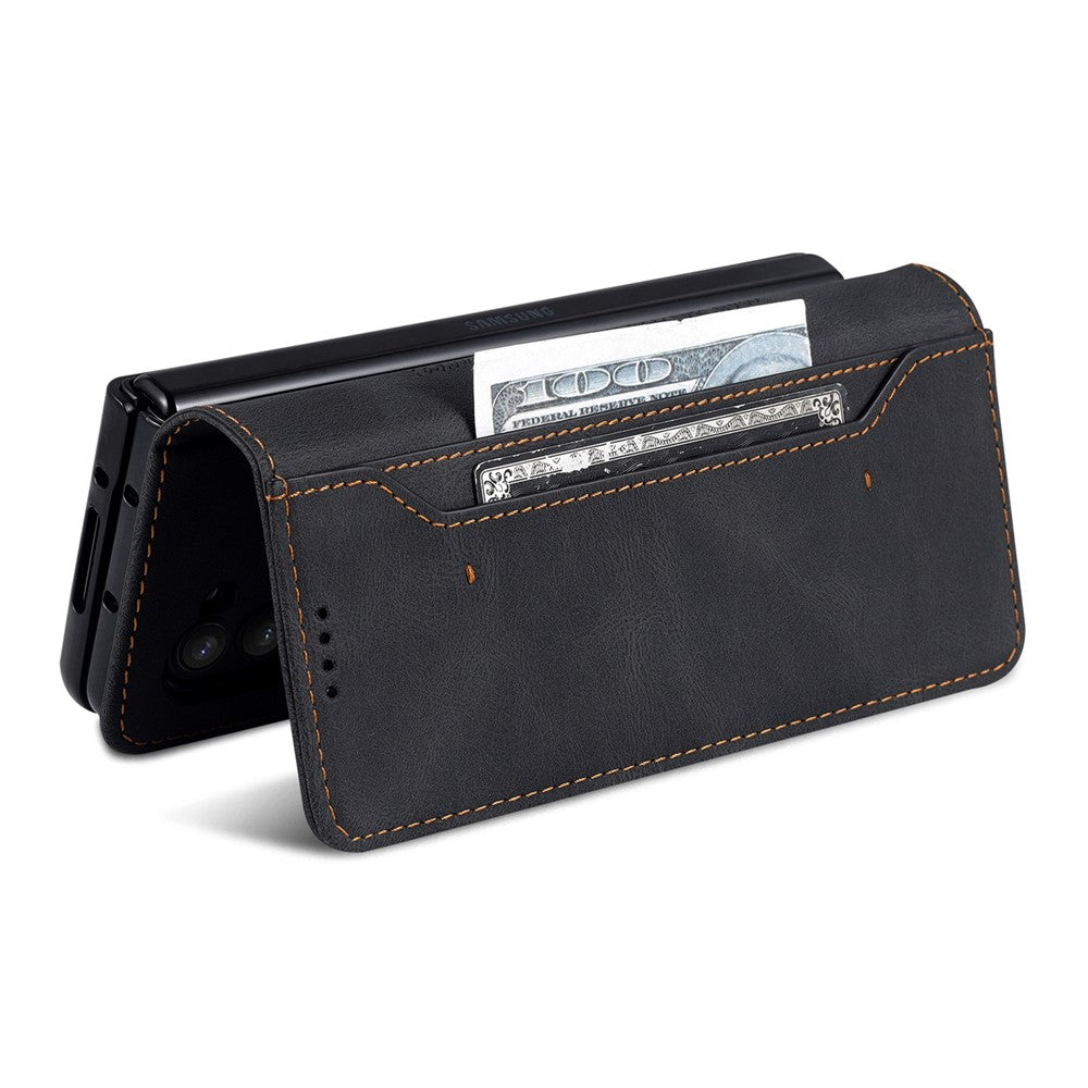 AZNS til Samsung Galaxy Z Fold6 5G Etui Læder Telefoncover med Pungstativ