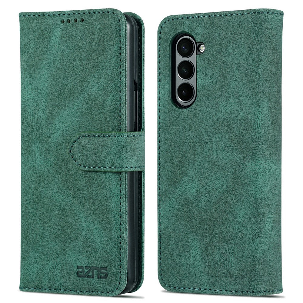 AZNS til Samsung Galaxy Z Fold6 5G Etui Læder Telefoncover med Pungstativ