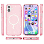 For iPhone 16 Case Compatible with MagSafe Sparkly Glitter PC+TPU Phone Cover