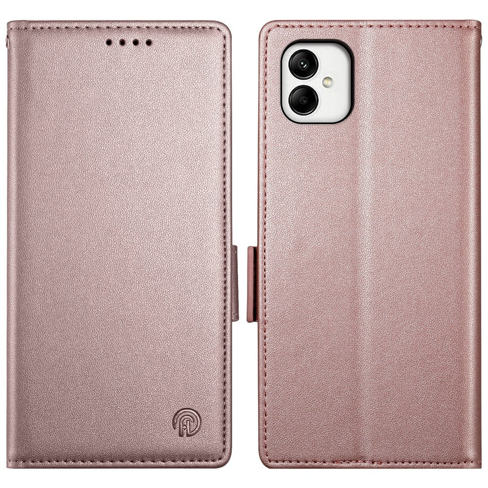 DF-010 För Samsung Galaxy A05 4G Skal Lädermobilfodral med Korthållare Magnetiskt Sidospänne