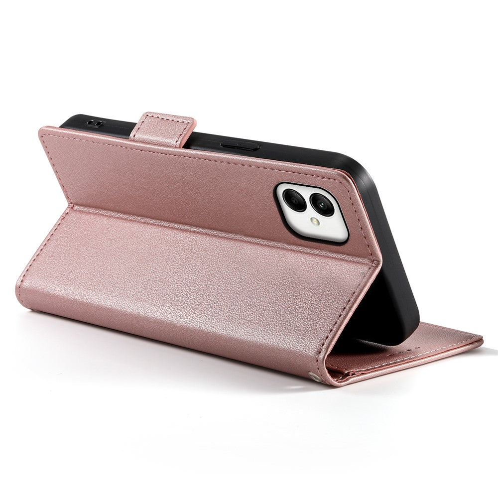 DF-010 För Samsung Galaxy A05 4G Skal Lädermobilfodral med Korthållare Magnetiskt Sidospänne