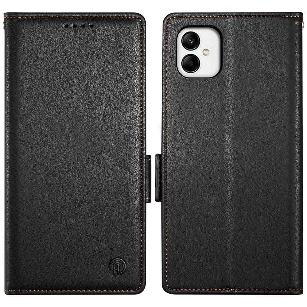 DF-010 För Samsung Galaxy A05 4G Skal Lädermobilfodral med Korthållare Magnetiskt Sidospänne