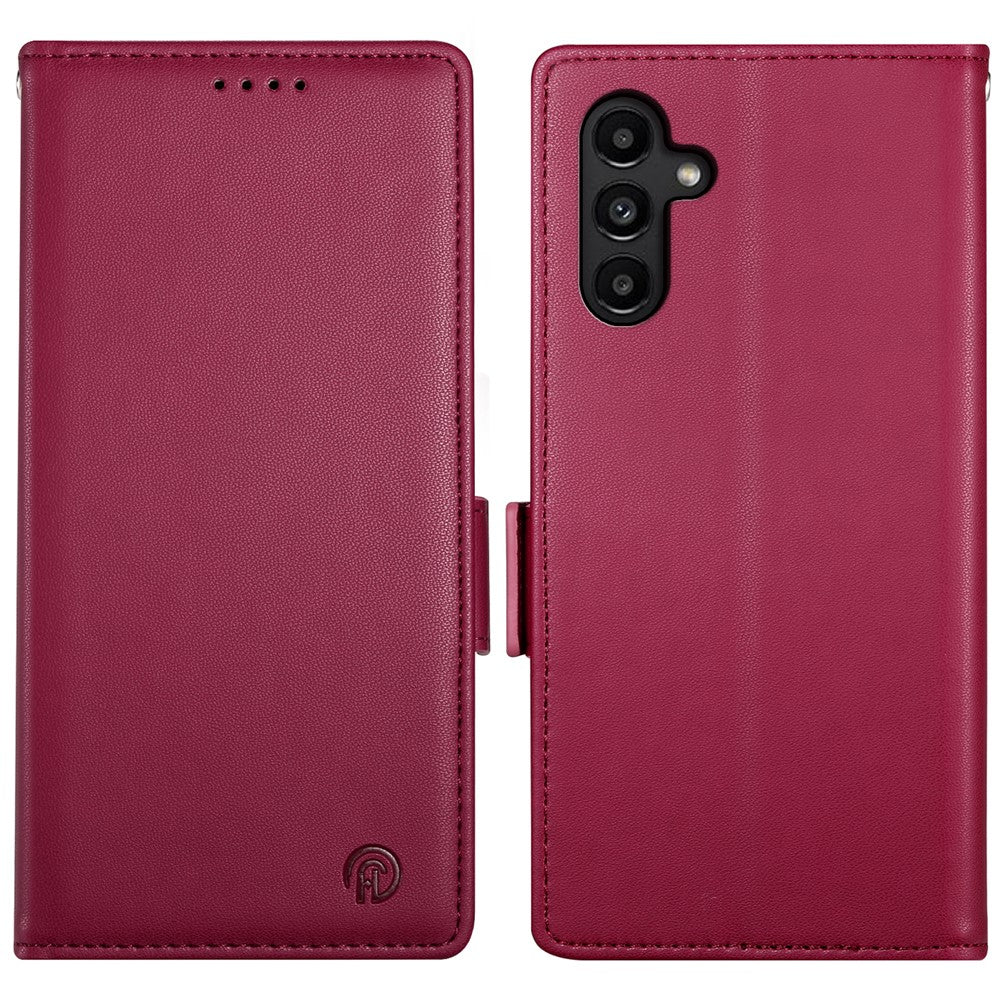 DF-010 För Samsung Galaxy A14 5G / A14 4G Stativfodral Reptåligt Läderfodral till mobil