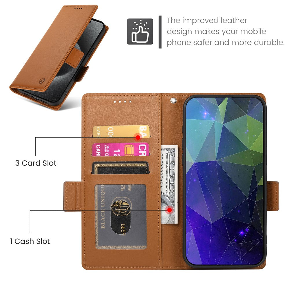 DF-010 For Xiaomi Redmi Note 13 Pro+ 5G Leather Case Side Magnetic Clasps Phone Wallet Cover
