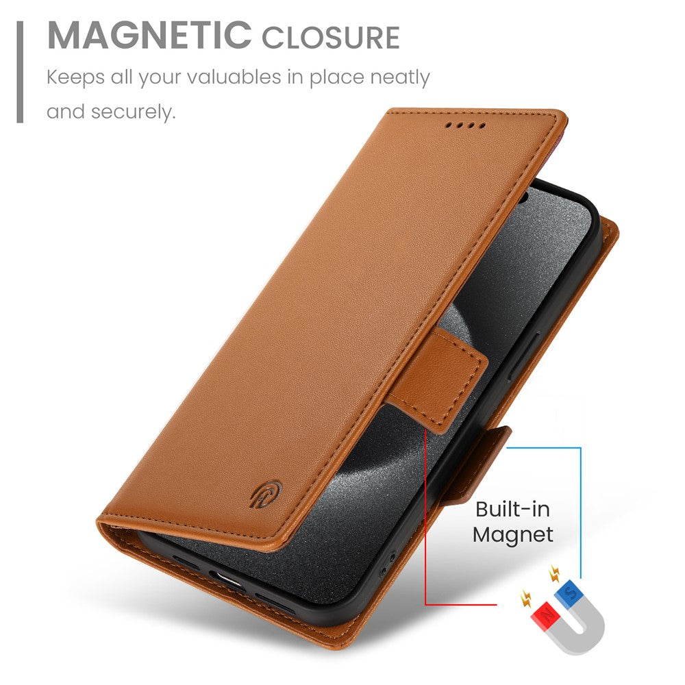 DF-010 For Xiaomi Redmi Note 13 Pro+ 5G Leather Case Side Magnetic Clasps Phone Wallet Cover