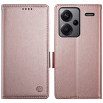 DF-010 For Xiaomi Redmi Note 13 Pro+ 5G Leather Case Side Magnetic Clasps Phone Wallet Cover