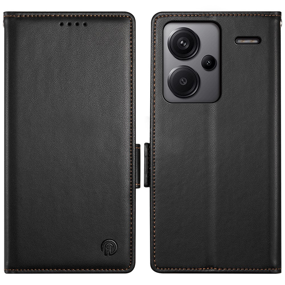 DF-010 For Xiaomi Redmi Note 13 Pro+ 5G Leather Case Side Magnetic Clasps Phone Wallet Cover