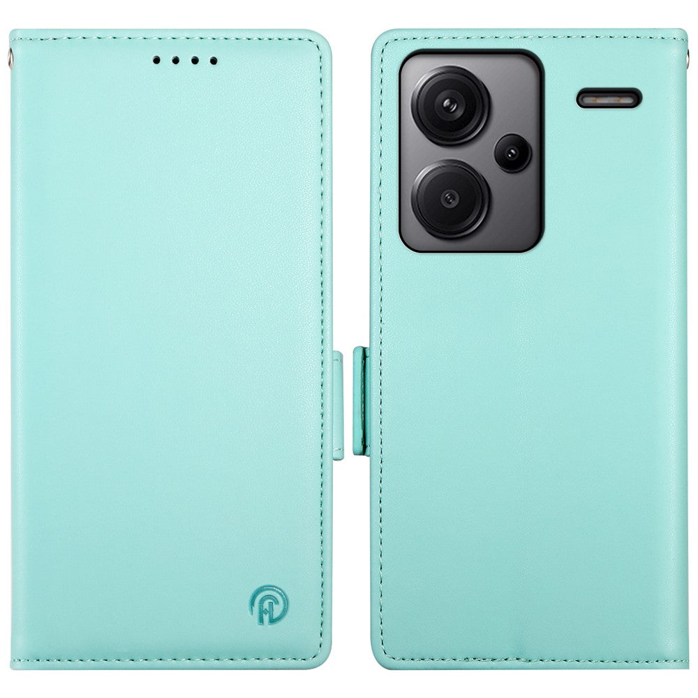 DF-010 For Xiaomi Redmi Note 13 Pro+ 5G Leather Case Side Magnetic Clasps Phone Wallet Cover