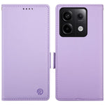 DF-010 For Xiaomi Redmi Note 13 Pro 5G  /  Poco X6 5G Case Leather Wallet Cover Dual Magnetic Clasps