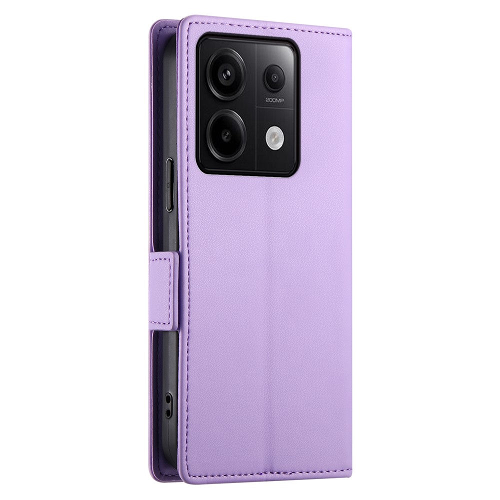DF-010 For Xiaomi Redmi Note 13 Pro 5G  /  Poco X6 5G Case Leather Wallet Cover Dual Magnetic Clasps