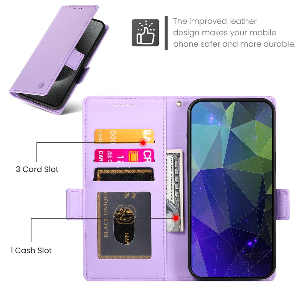 DF-010 For Xiaomi Redmi Note 13 Pro 5G  /  Poco X6 5G Case Leather Wallet Cover Dual Magnetic Clasps
