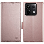 DF-010 For Xiaomi Redmi Note 13 Pro 5G  /  Poco X6 5G Case Leather Wallet Cover Dual Magnetic Clasps