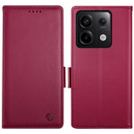 DF-010 For Xiaomi Redmi Note 13 Pro 5G  /  Poco X6 5G Case Leather Wallet Cover Dual Magnetic Clasps