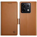 DF-010 For Xiaomi Redmi Note 13 Pro 5G  /  Poco X6 5G Case Leather Wallet Cover Dual Magnetic Clasps
