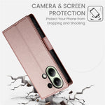 DF-010 For Xiaomi Redmi Note 13 4G Wallet Case Anti-Scratch Leather Phone Cover