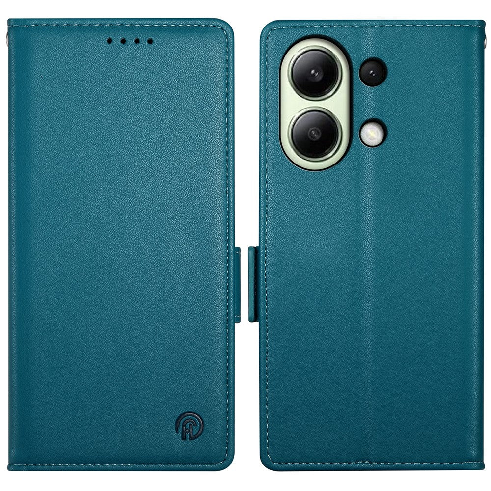 DF-010 For Xiaomi Redmi Note 13 4G Wallet Case Anti-Scratch Leather Phone Cover