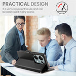 DF-010 For Xiaomi Redmi Note 13 Pro 4G / Poco M6 Pro 4G Case Folio Stand Leather Phone Cover