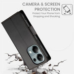 DF-010 For Xiaomi Redmi Note 13 Pro 4G / Poco M6 Pro 4G Case Folio Stand Leather Phone Cover
