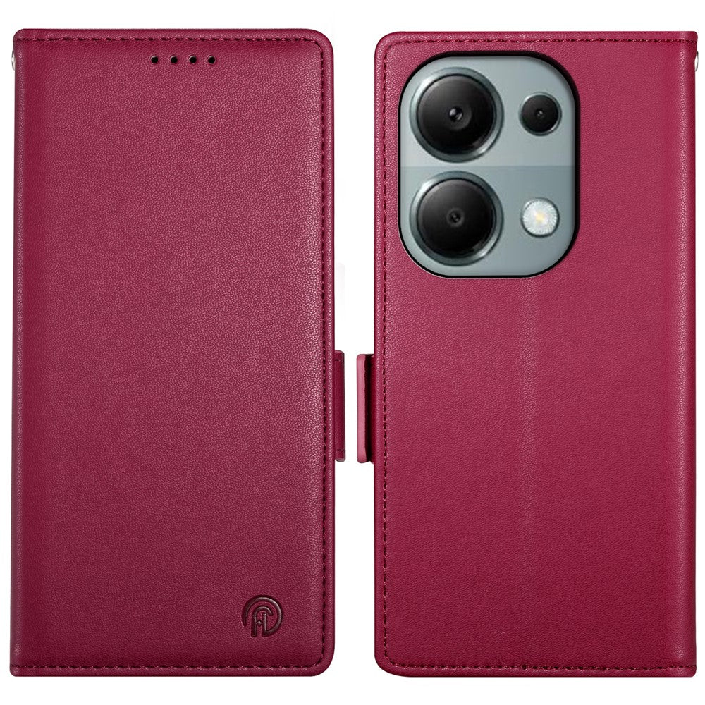 DF-010 For Xiaomi Redmi Note 13 Pro 4G / Poco M6 Pro 4G Case Folio Stand Leather Phone Cover