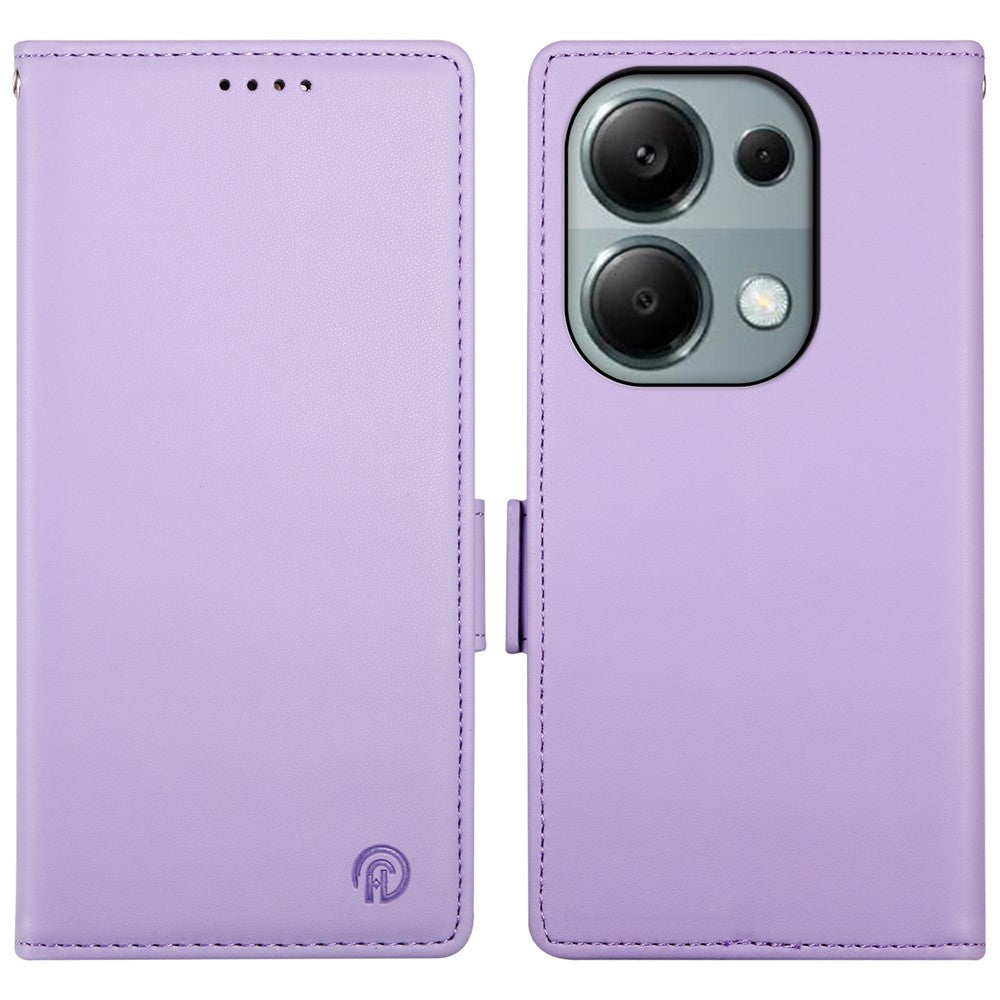 DF-010 For Xiaomi Redmi Note 13 Pro 4G / Poco M6 Pro 4G Case Folio Stand Leather Phone Cover