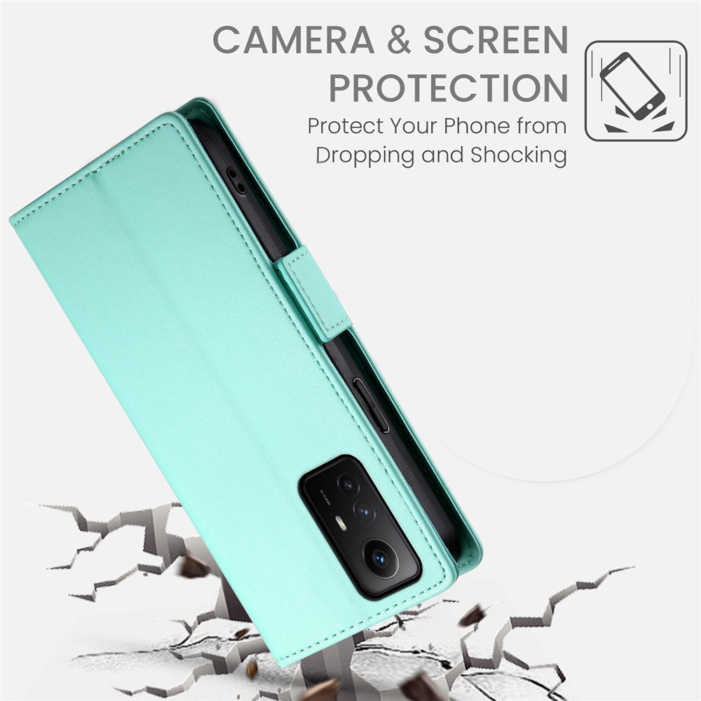 DF-010 For Xiaomi Redmi Note 12S 4G Case Stand Magnetic Clasp Leather Phone Cover