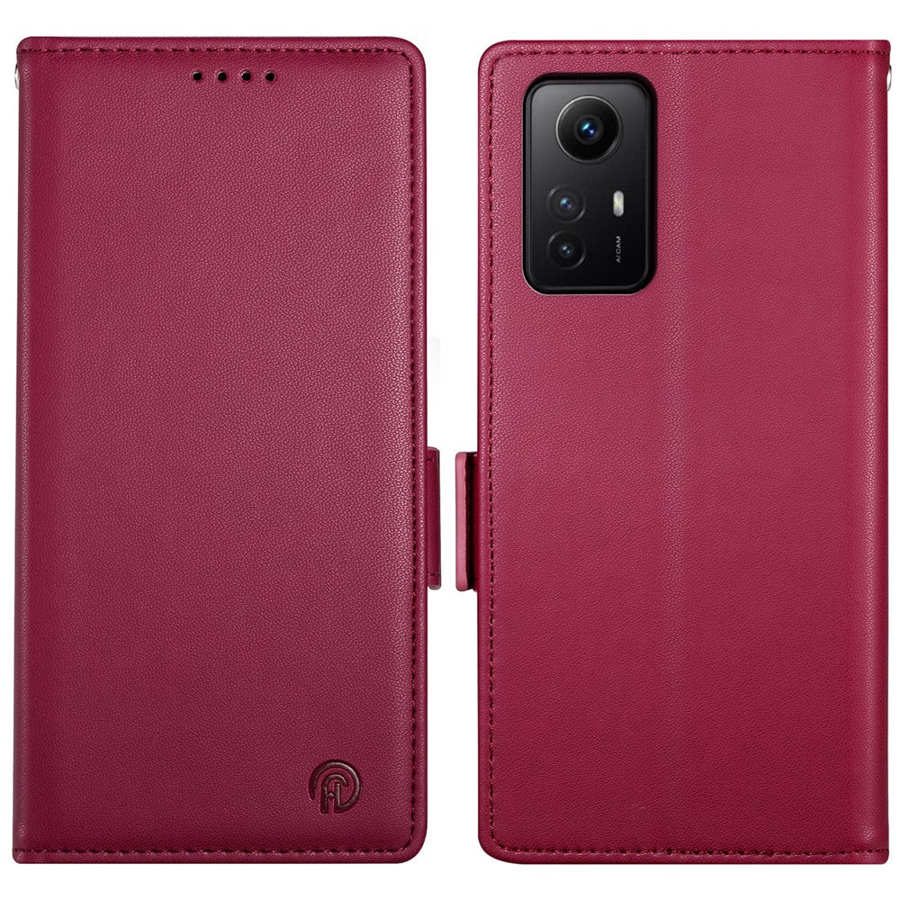 DF-010 For Xiaomi Redmi Note 12S 4G Case Stand Magnetic Clasp Leather Phone Cover