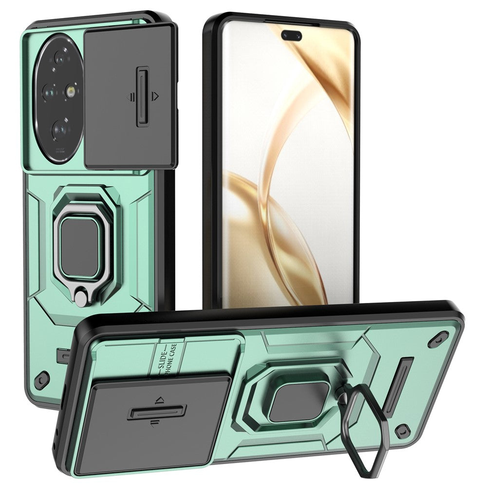 For Honor 200 Pro 5G Case Lens Cover PC+TPU Phone Cover with Kickstand