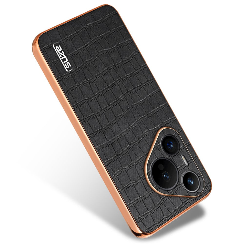 AZNS For Huawei Pura 70 Slim Case Crocodile Texture Leather + TPU Phone Cover