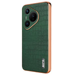 AZNS For Huawei Pura 70 Slim Case Crocodile Texture Leather + TPU Phone Cover