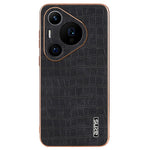 AZNS För Huawei Pura 70 Pro / Pura 70 Pro+ Skal PU-läderbelagt TPU-galvaniserat mobilskal