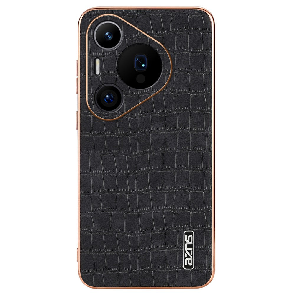 AZNS För Huawei Pura 70 Pro / Pura 70 Pro+ Skal PU-läderbelagt TPU-galvaniserat mobilskal