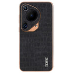 AZNS For Huawei Pura 70 Ultra Case Leather Electroplating Phone Cover Crocodile Pattern Textured