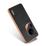 AZNS For Huawei Pura 70 Ultra Case Leather Electroplating Phone Cover Crocodile Pattern Textured